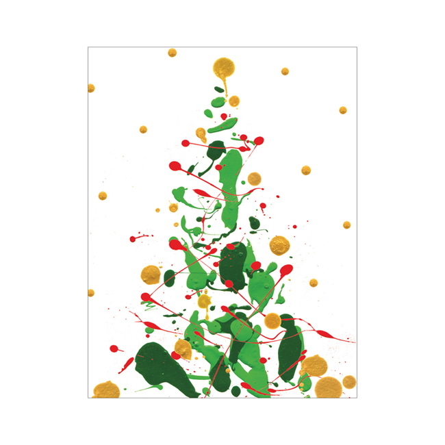 Abstract Christmas Tree Holiday Cards