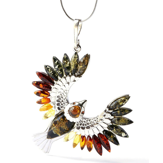 Baltic Amber Falcon Necklace